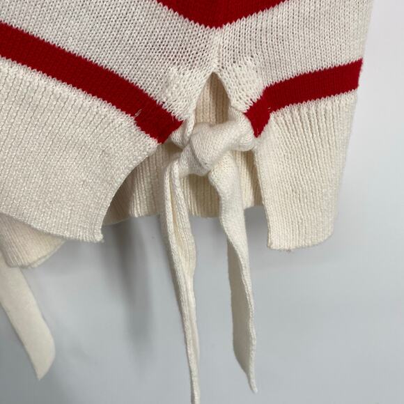 Liz Claiborne Sweater Womens Small Red & Cream Stripe Nautical Preppy Collegiate - Picture 4 of 7